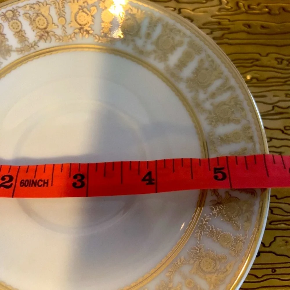 Savoy Home Gold and White Tea Cup and Saucer - Picture 7 of 9